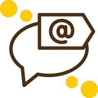 Mention or tag Yellow Lieanr Circle Icon vector