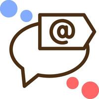 Mention or tag Color Filled Icon vector