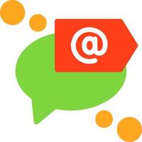 Mention or tag Flat Icon vector