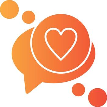 Reaction or like Solid Multi Gradient Icon vector