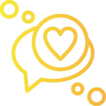 Reaction or like Linear Gradient Icon vector