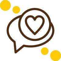 Reaction or like Yellow Lieanr Circle Icon vector