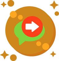 Forward message Tailed Color Icon vector