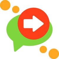 Forward message Flat Icon vector