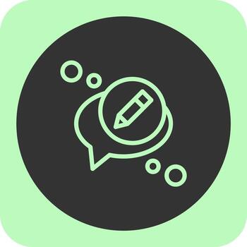 Edit message Linear Round Icon vector