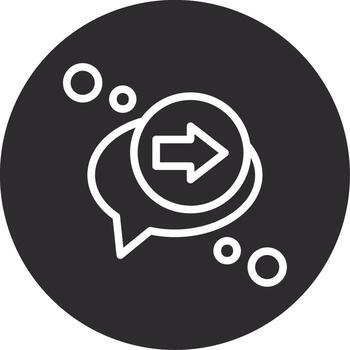 Forward message Inverted Icon vector