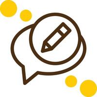 Edit message Yellow Lieanr Circle Icon vector