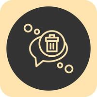 Delete message Linear Round Icon vector