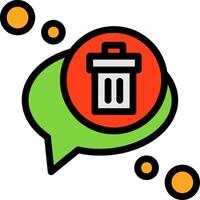 Delete message Line Filled Icon vector