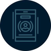 Phone call Line Multi color Icon vector
