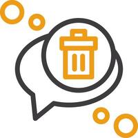 Delete message Line Two Color Icon vector