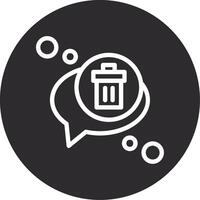 Delete message Inverted Icon vector