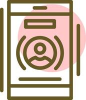 Phone call Linear Circle Icon vector