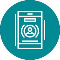 Phone call Outline Circle Icon vector