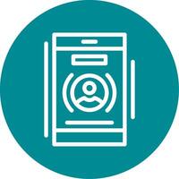 Phone call Outline Circle Icon vector