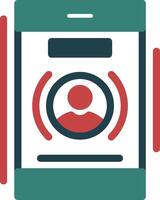 Phone call Glyph Two Color Icon vector