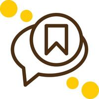 Save message Yellow Lieanr Circle Icon vector