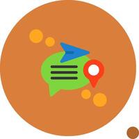 Send location Flat Shadow Icon vector