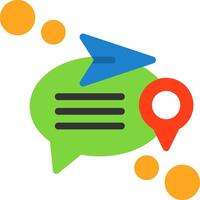 Send location Flat Icon vector