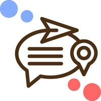 Send location Color Filled Icon vector