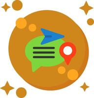 Send location Tailed Color Icon vector