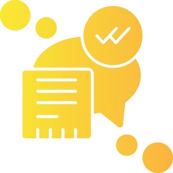 Read receipt Solid Multi Gradient Icon vector