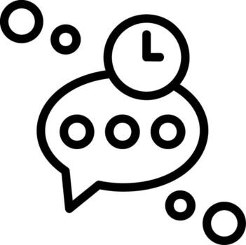 Typing timeout Line Icon vector