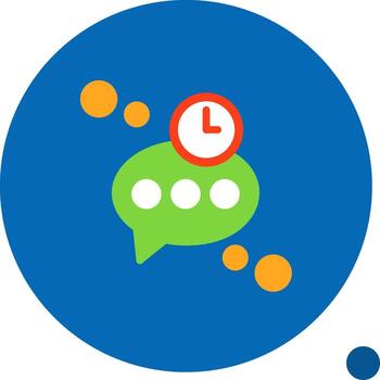 Typing timeout Flat Shadow Icon vector