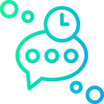 Typing timeout Linear Gradient Icon vector