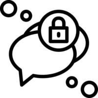 Message encryption Line Icon vector