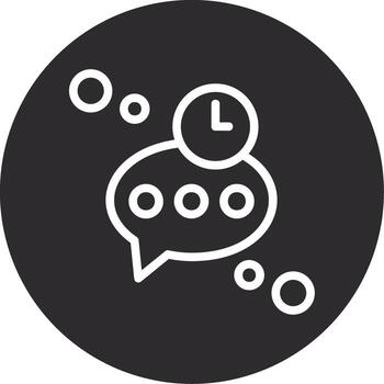Typing timeout Inverted Icon vector