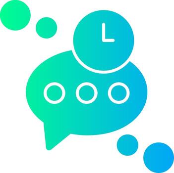 Typing timeout Solid Multi Gradient Icon vector