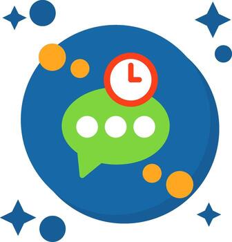 Typing timeout Tailed Color Icon vector