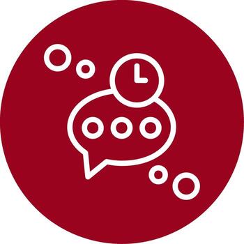 Typing timeout Outline Circle Icon vector