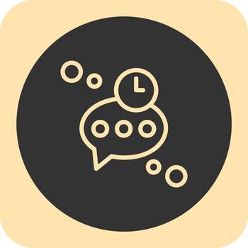 Typing timeout Linear Round Icon vector
