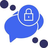 Message encryption Solid Two Color Icon vector