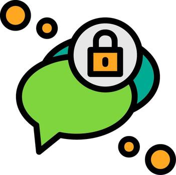 mensaje cifrado línea lleno icono vector