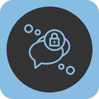 Message encryption Linear Round Icon vector