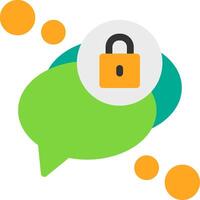 Message encryption Flat Icon vector