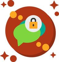 Message encryption Tailed Color Icon vector