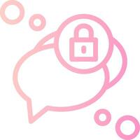 Message encryption Linear Gradient Icon vector