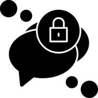Message encryption Glyph Icon vector