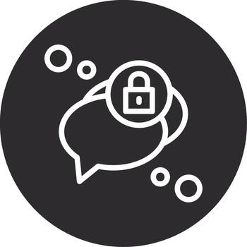 Message encryption Inverted Icon vector