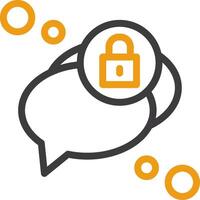 Message encryption Line Two Color Icon vector