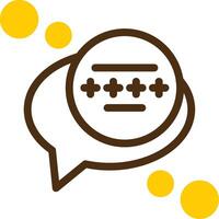 Message security Yellow Lieanr Circle Icon vector