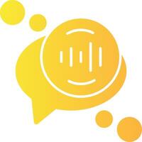 Voice recognition Solid Multi Gradient Icon vector