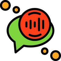 Voice recognition Line Filled Icon vector