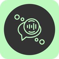Voice recognition Linear Round Icon vector