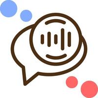 Voice recognition Color Filled Icon vector