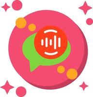 Voice recognition Tailed Color Icon vector